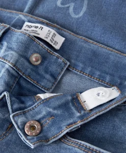 NMFROSE WIDE AOP JEANS 4044-ON NOOS meisjes jeans blauw