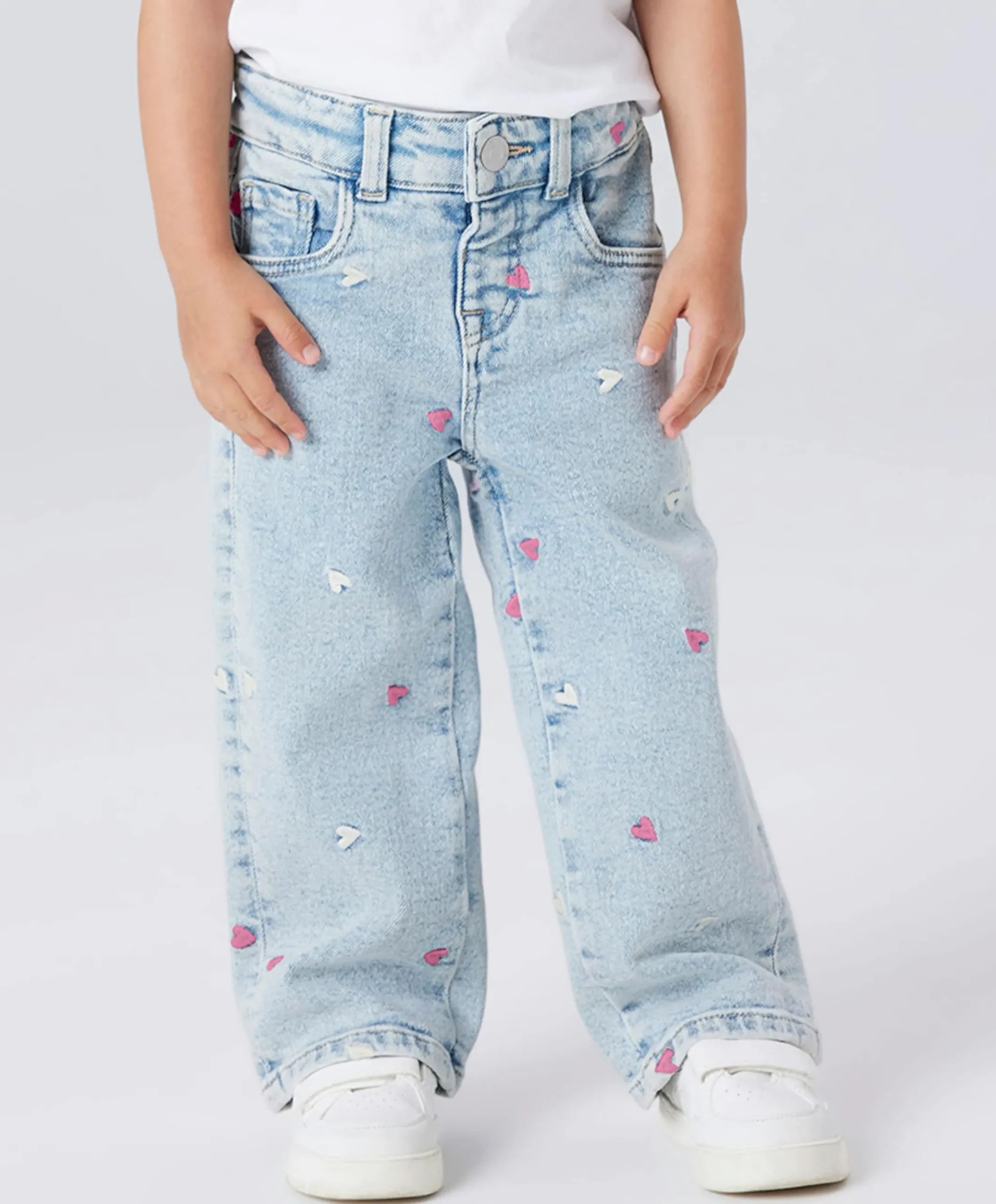 NMFROSE WIDE EMB 2633-FR NOOS meisjes jeans blauw