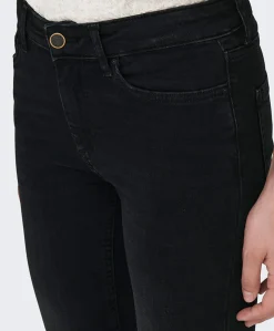 ONLBLUSH MID FLARED DNM zwart
