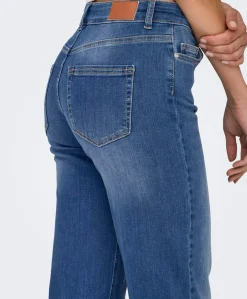 ONLBLUSH MID STRAIGHT DNM REA12187 dames jeans blauw