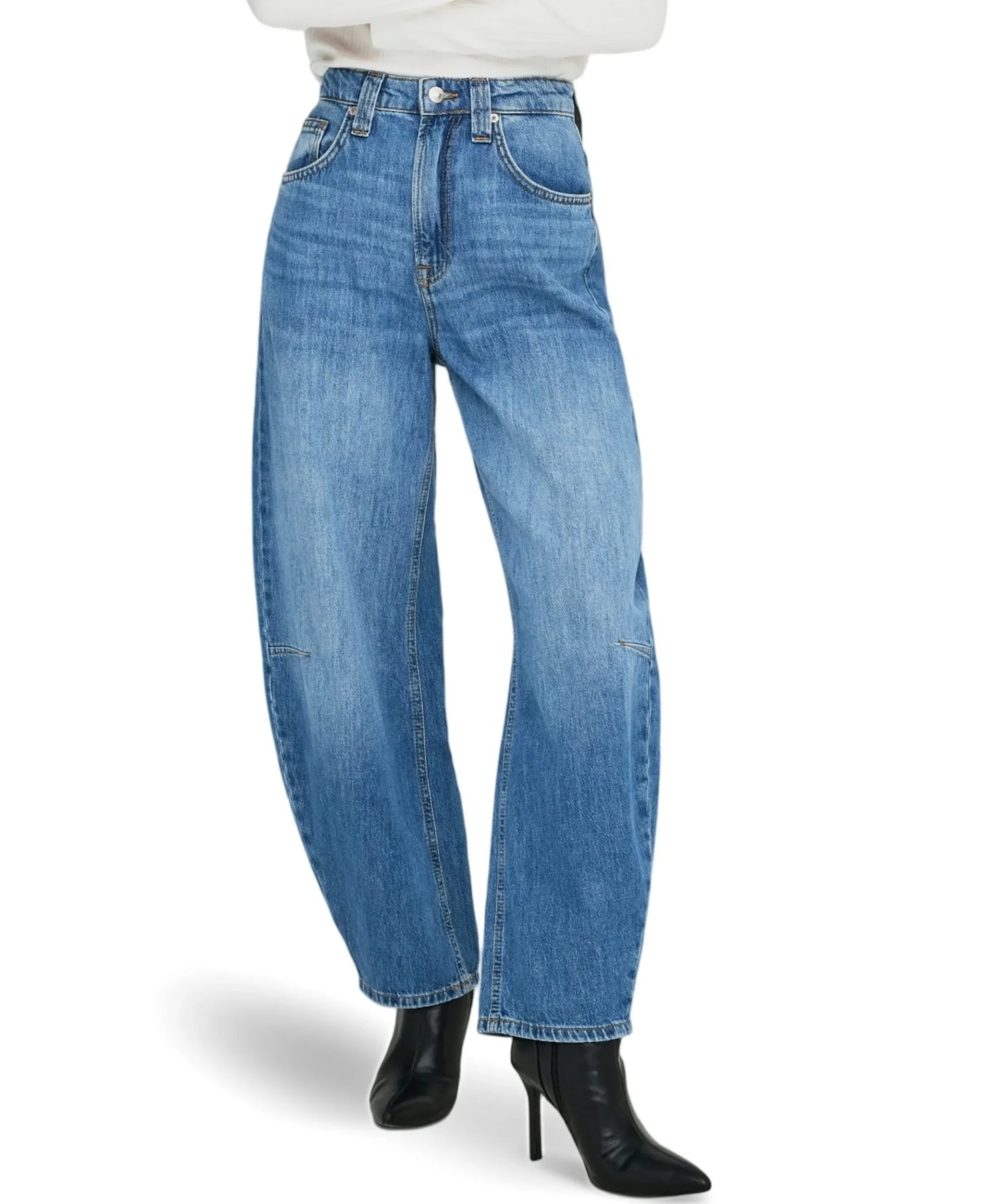 ONLFRANKIE HW ANK BARREL DNM DOT548 dames jeans blauw
