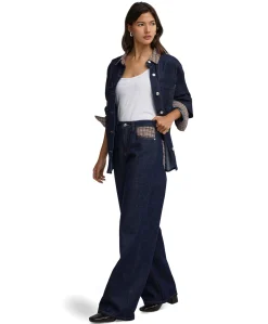 ONLHOPE HW WIDE CHECK DNM SIJI dames jeans blauw
