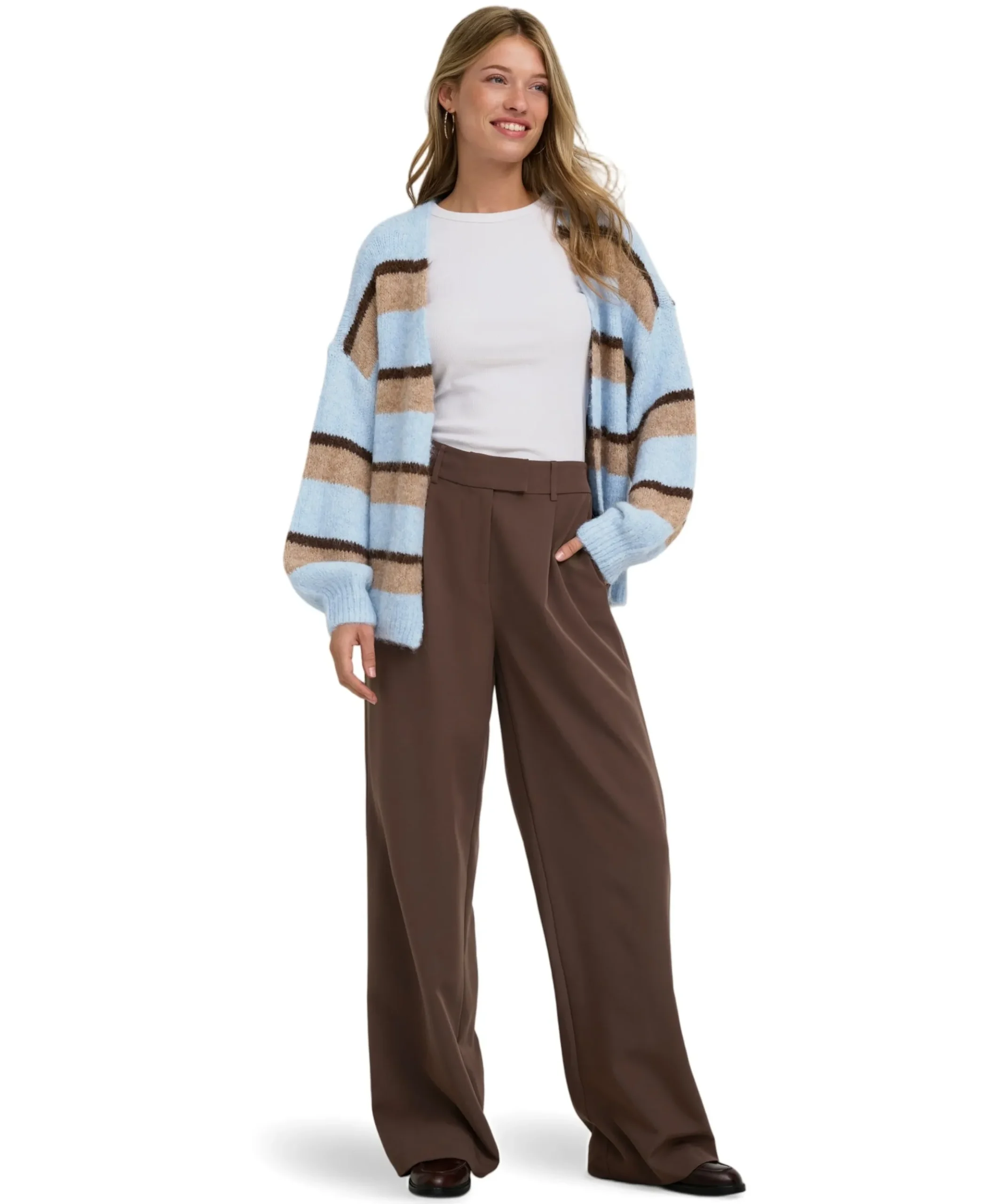 ONLLINDA-BERRY HW STR CC TLR dames broek bruin