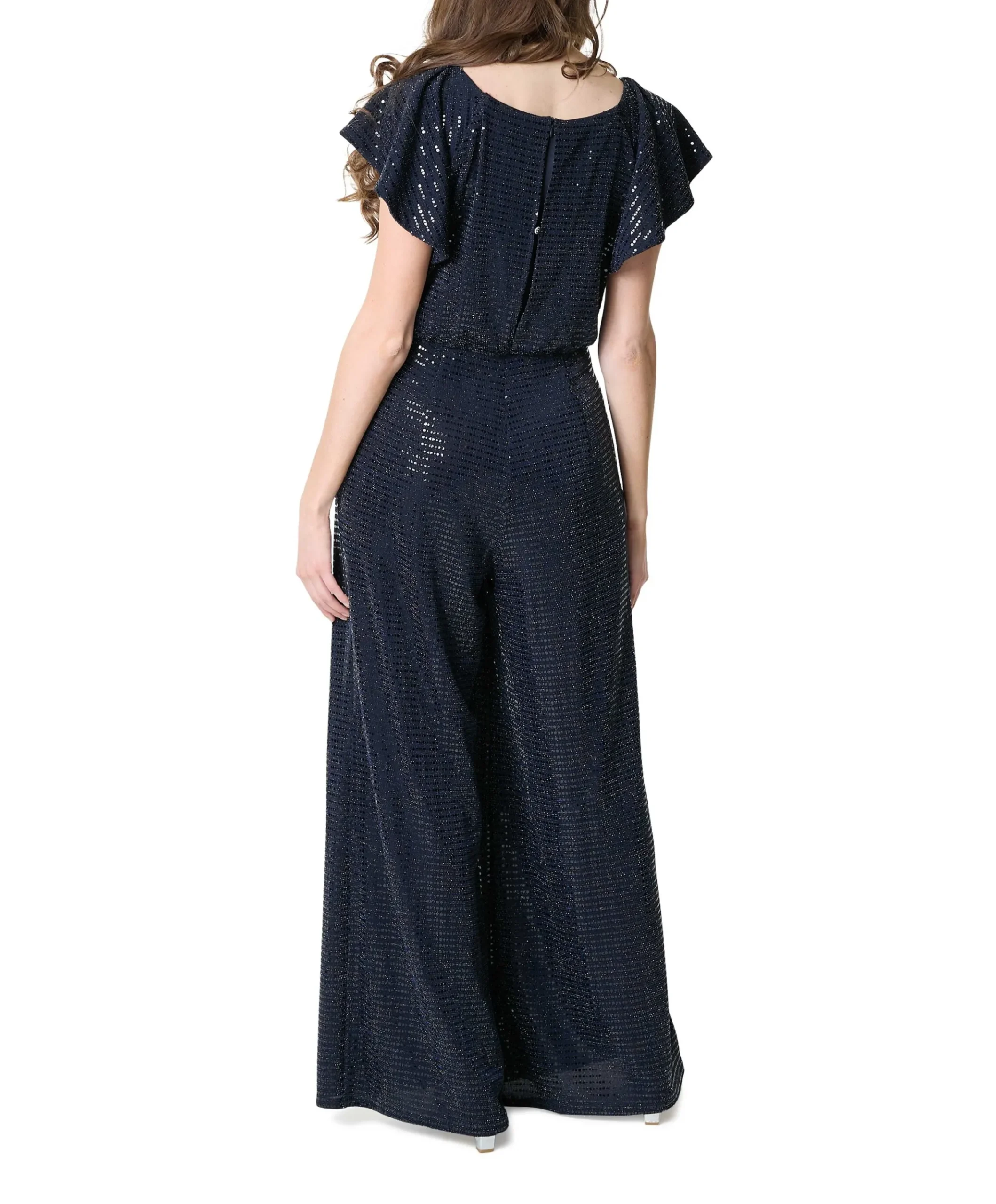 Overall Lang 1/2 Arm dames jumpsuit blauw