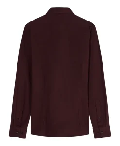Overhemd lange mouw bordeaux