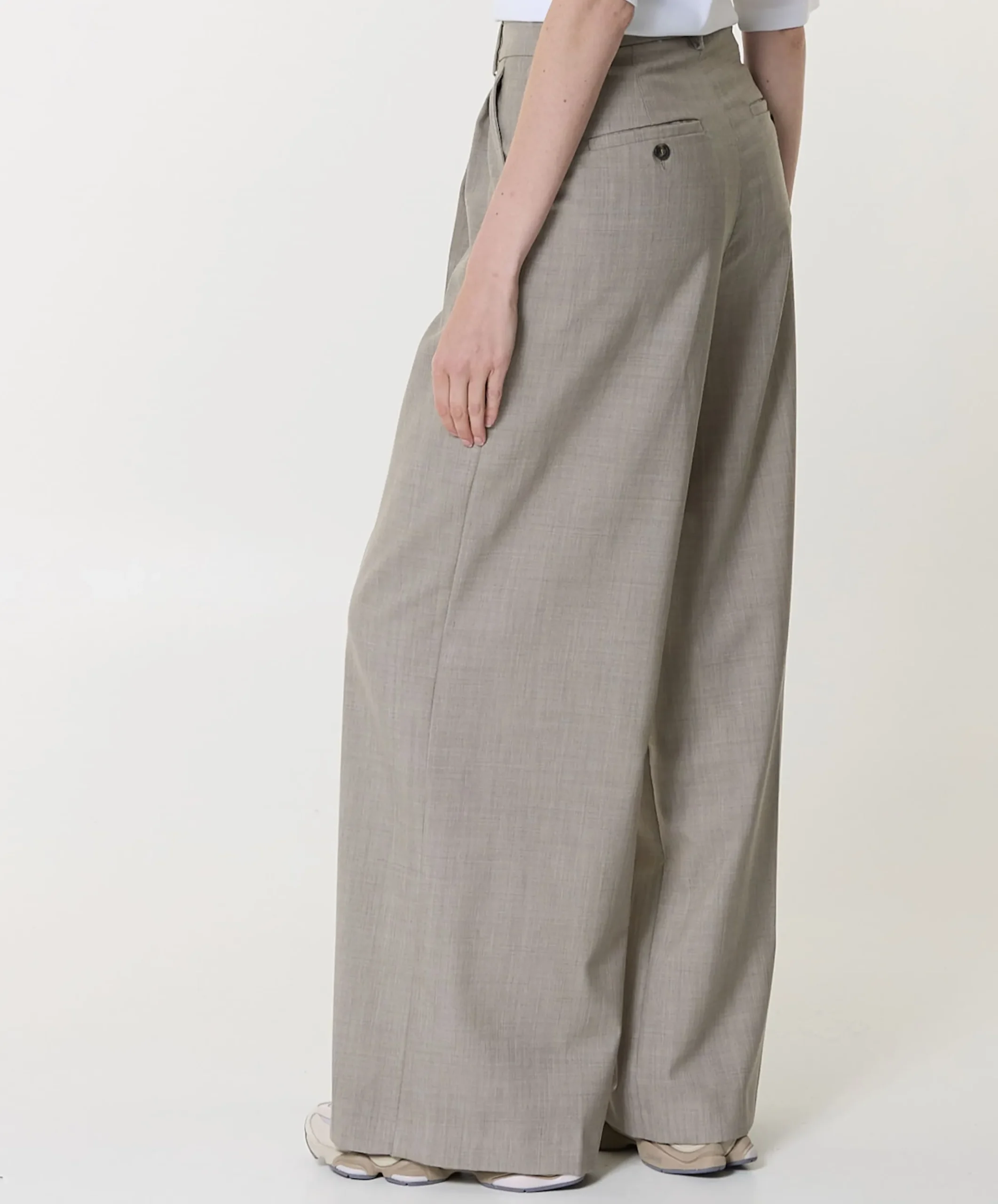 Ovvio Tela Tropical Pura dames pantalon grijs