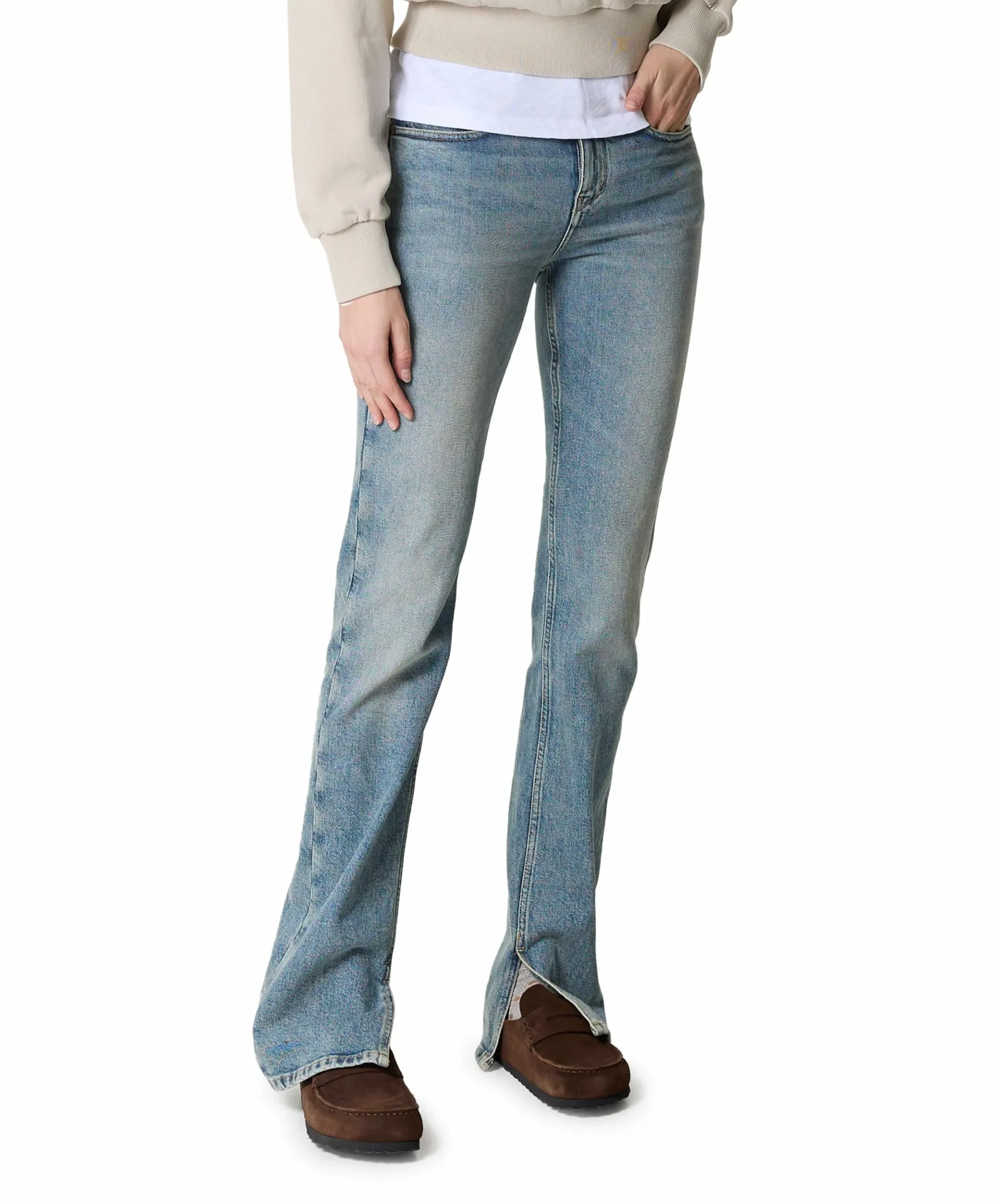 Page Rafter + Destroy dames jeans blauw