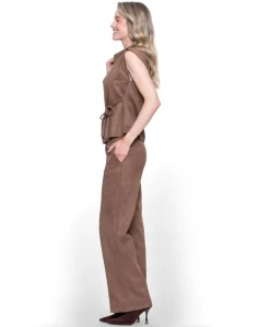 pants dames broek bruin