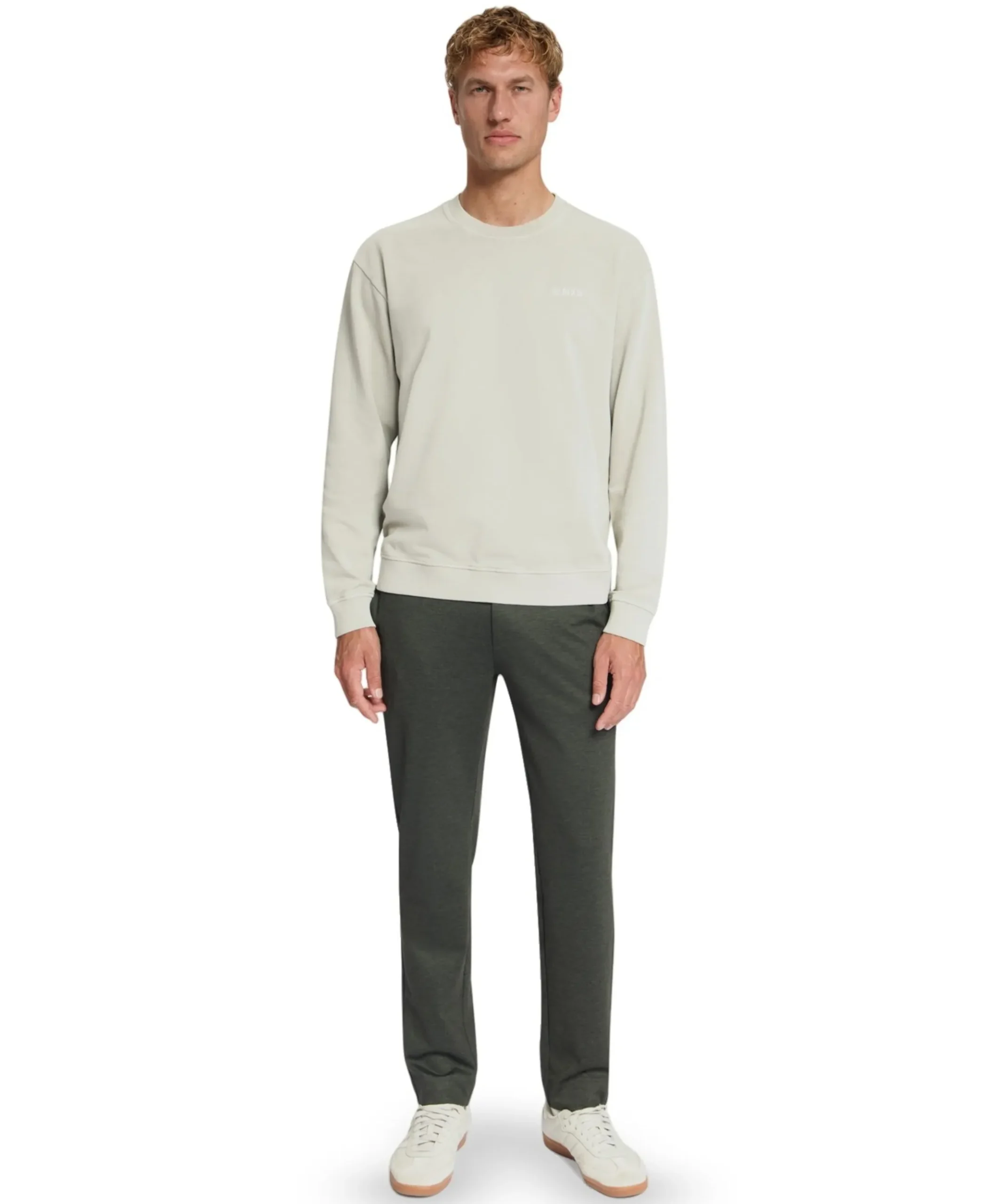 Pants Jersey Melange Regular Fit heren broek groen