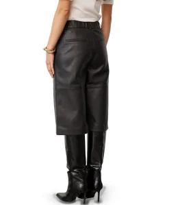PhoebeCC Long Leather dames bermuda zwart