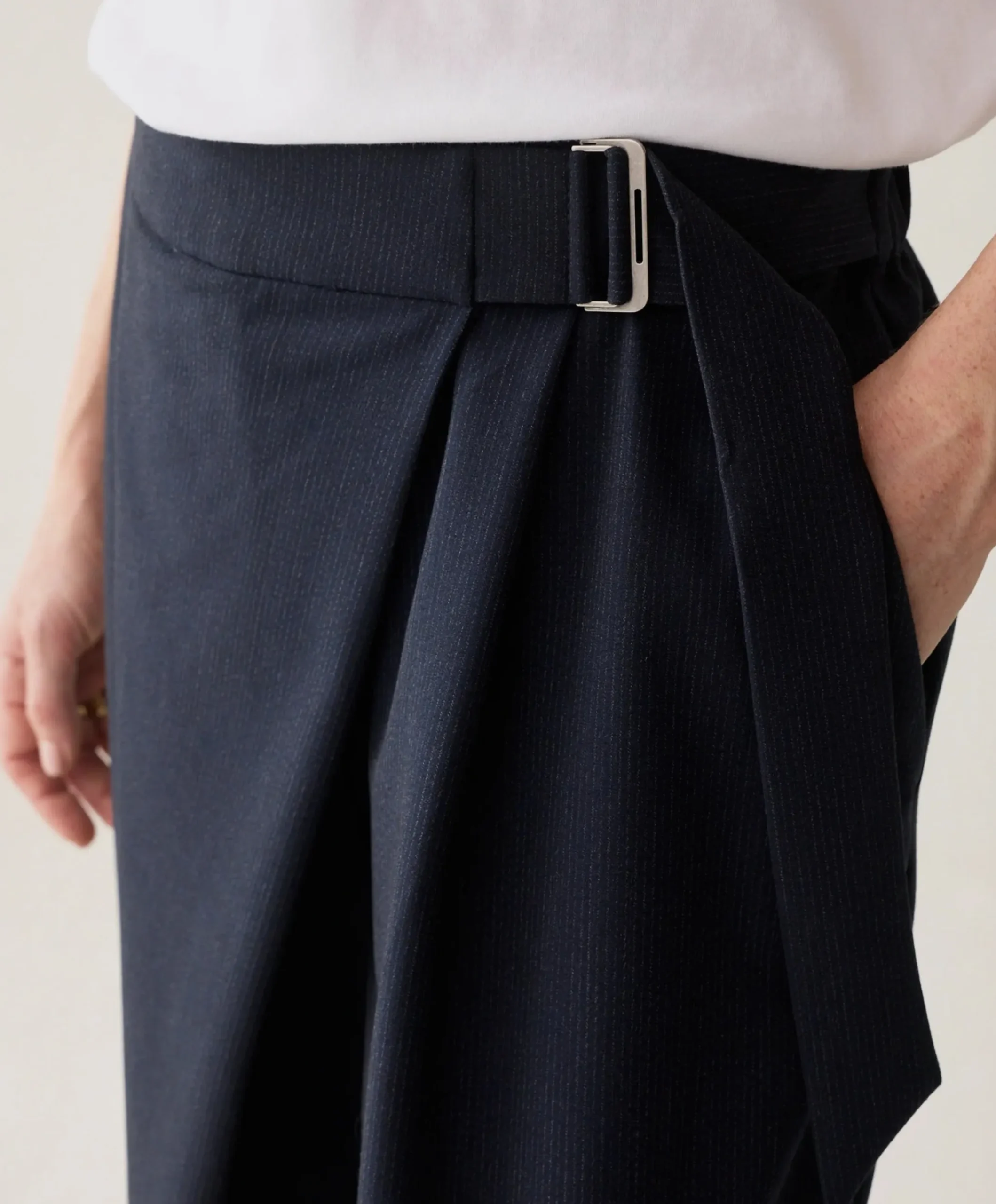 Pinstripe small dames broek blauw