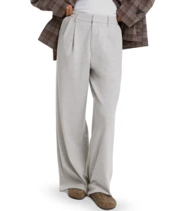 PLEATED dames broek grijs