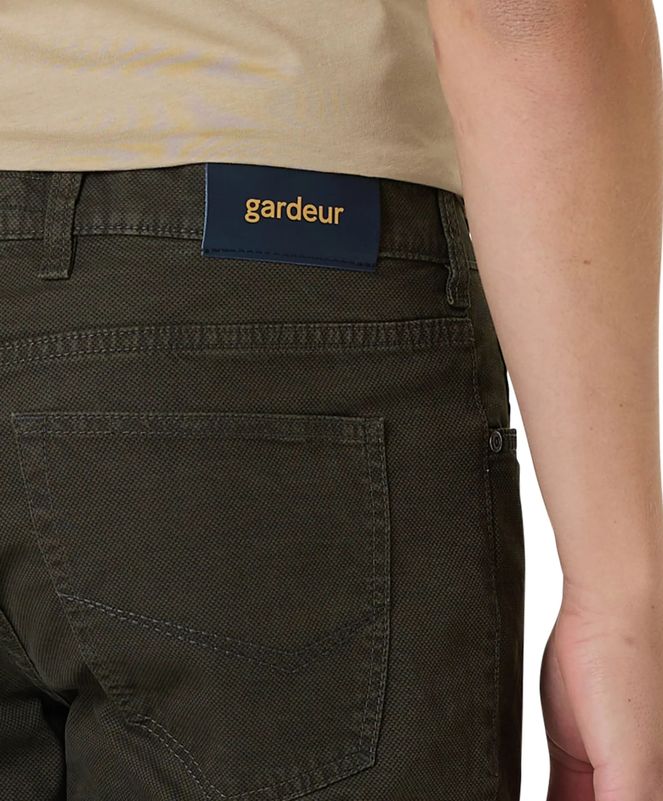 5-Pocket Modern Fit heren broek groen