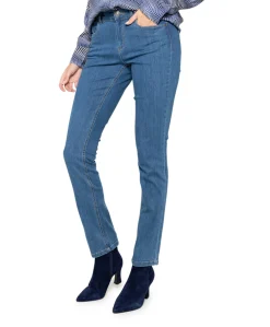 5 Pocket Super Stretch Lang dames broek blauw