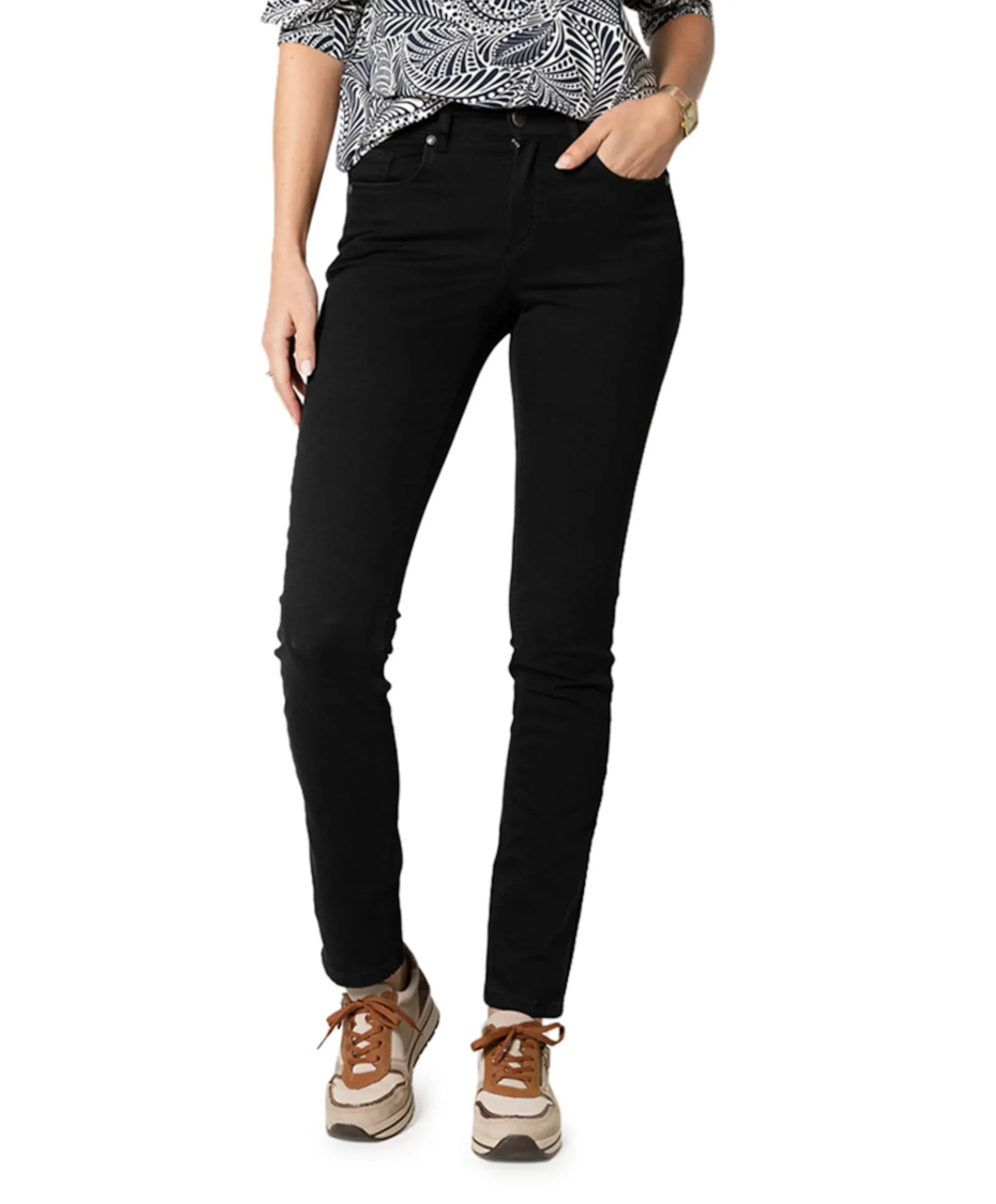 5 Pocket Super Stretch Lang dames broek zwart