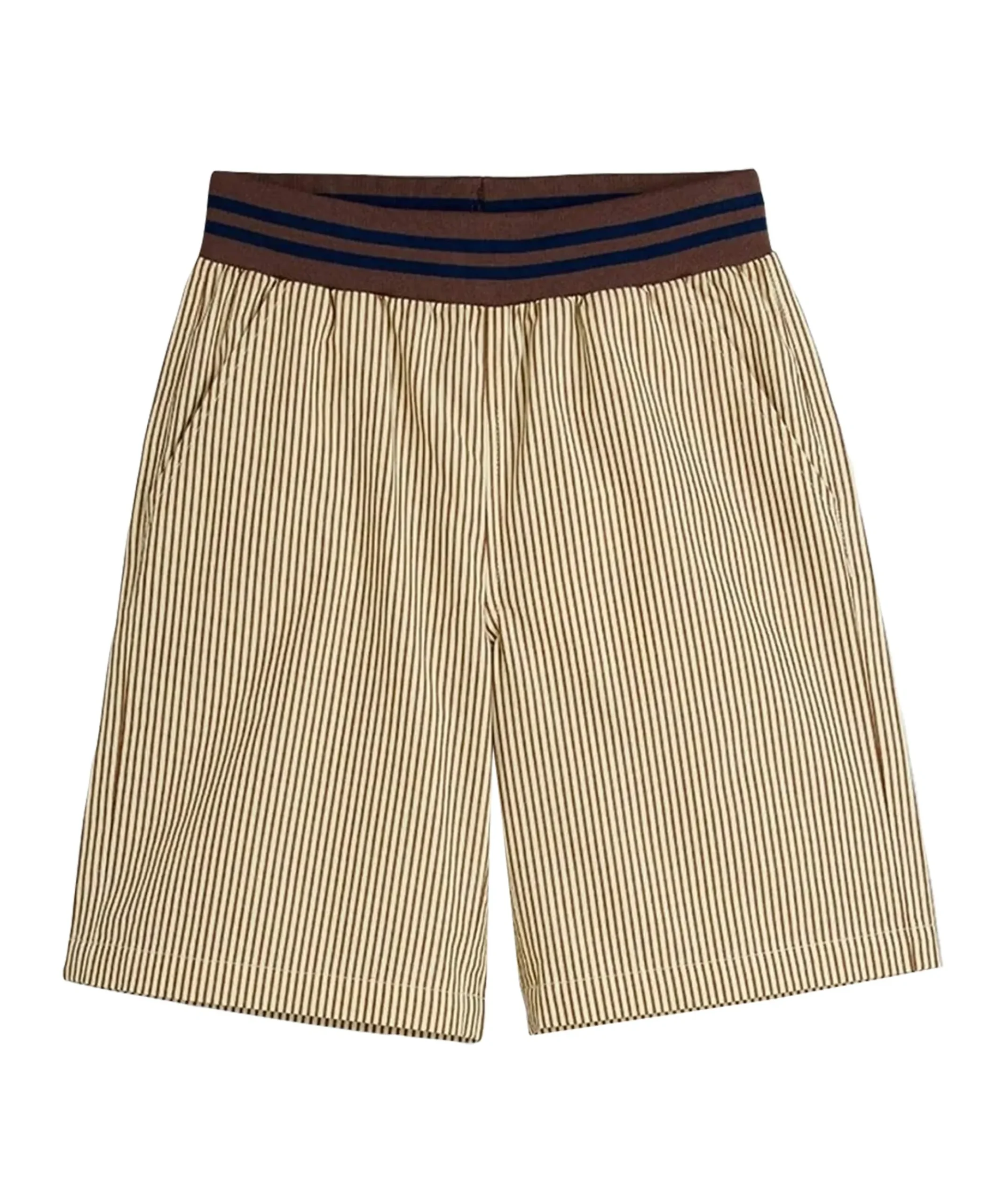 Poplin woven jongens korte broek bruin
