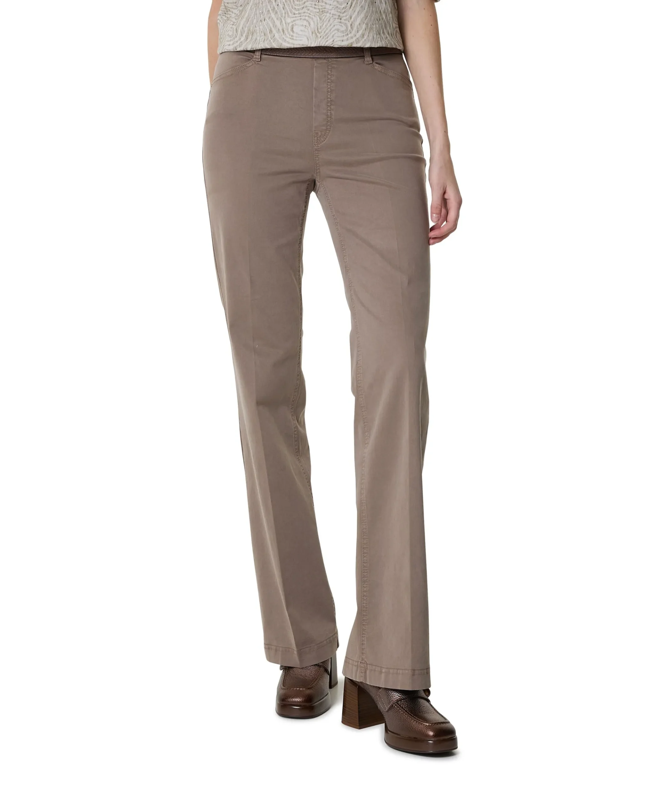 Pull On Slim dames broek beige
