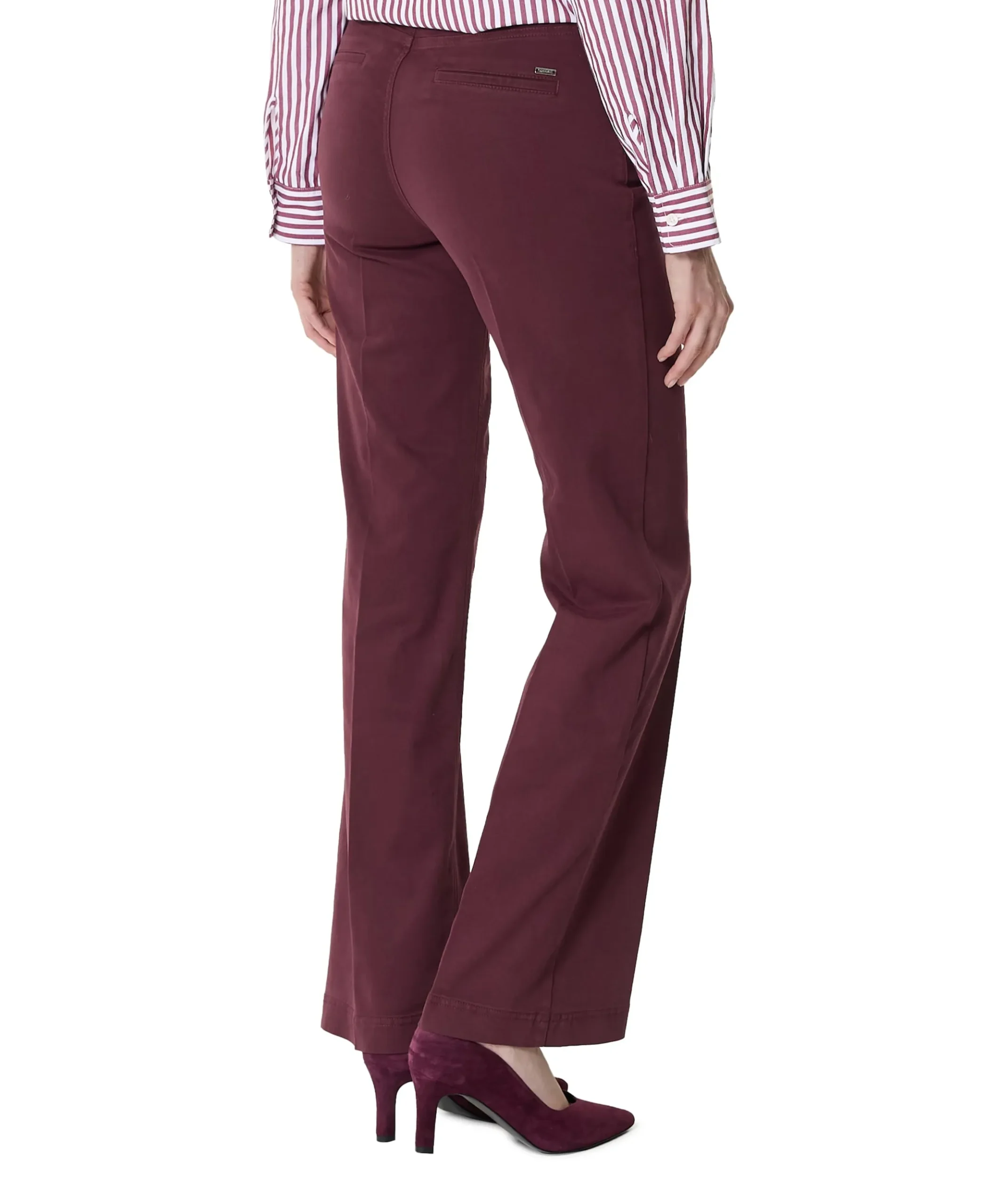 Pull On Slim dames broek bordeaux