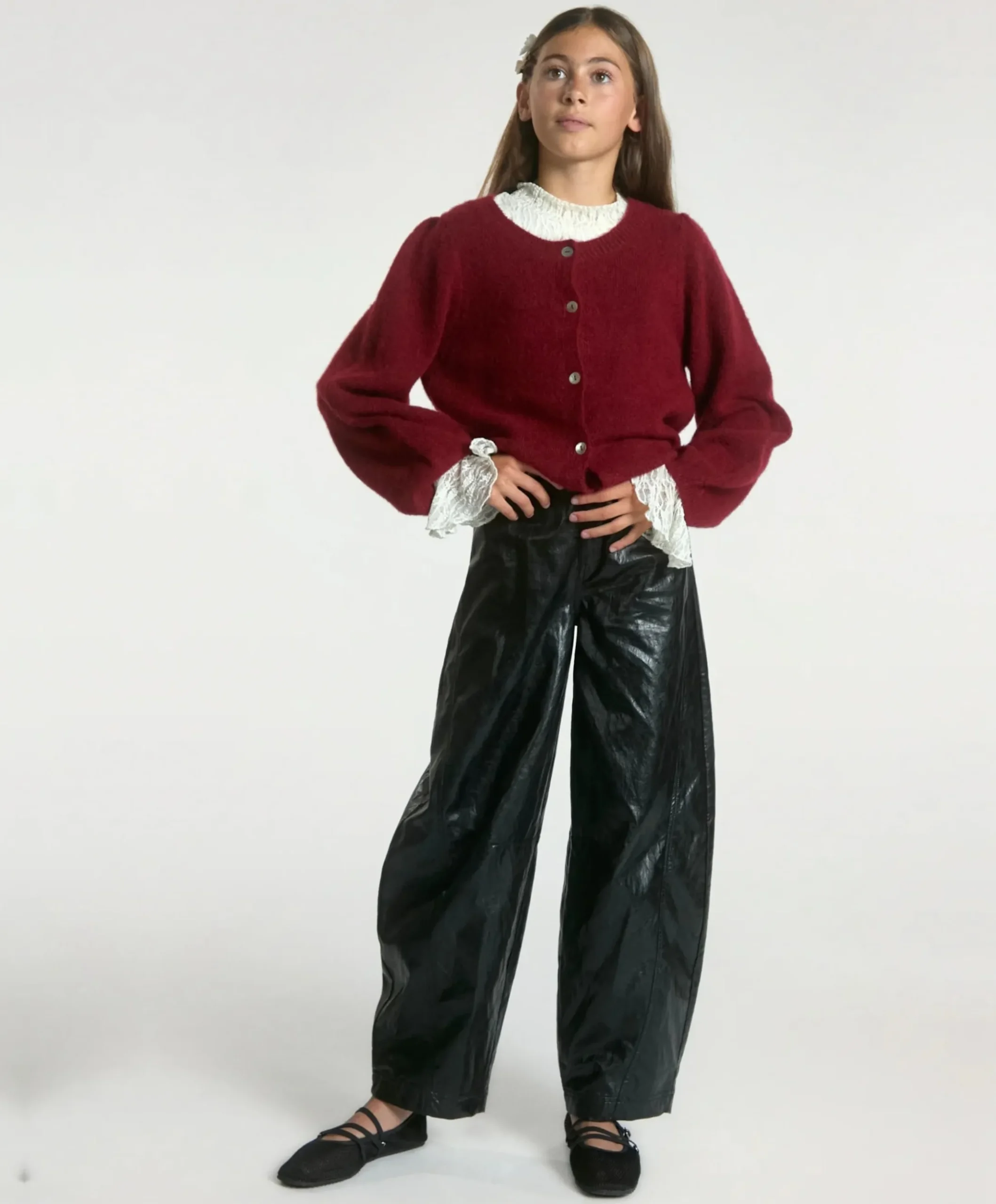 QUINN PU PU 621 G meisjes broek zwart