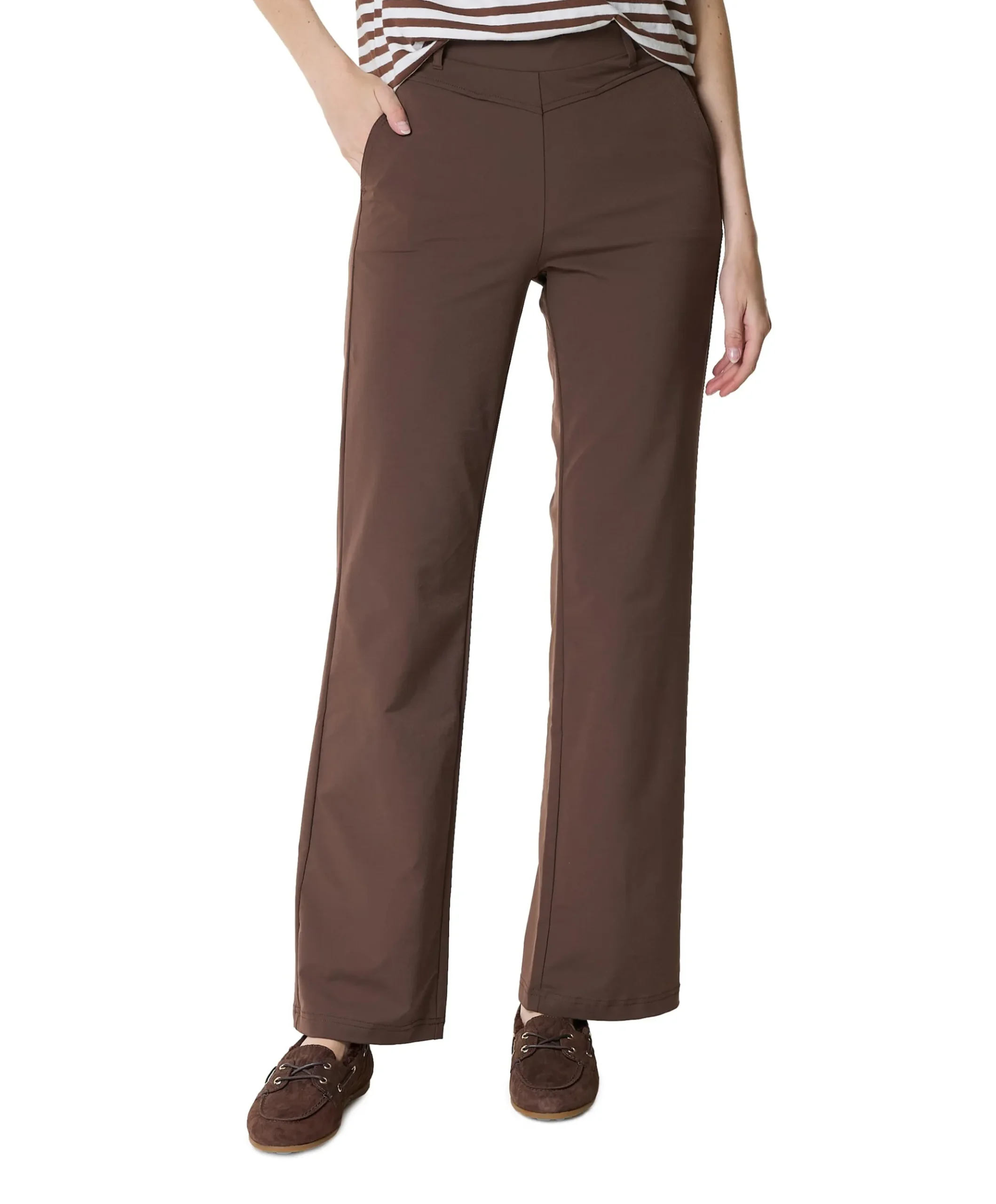 recht TRAVEL dames broek bruin