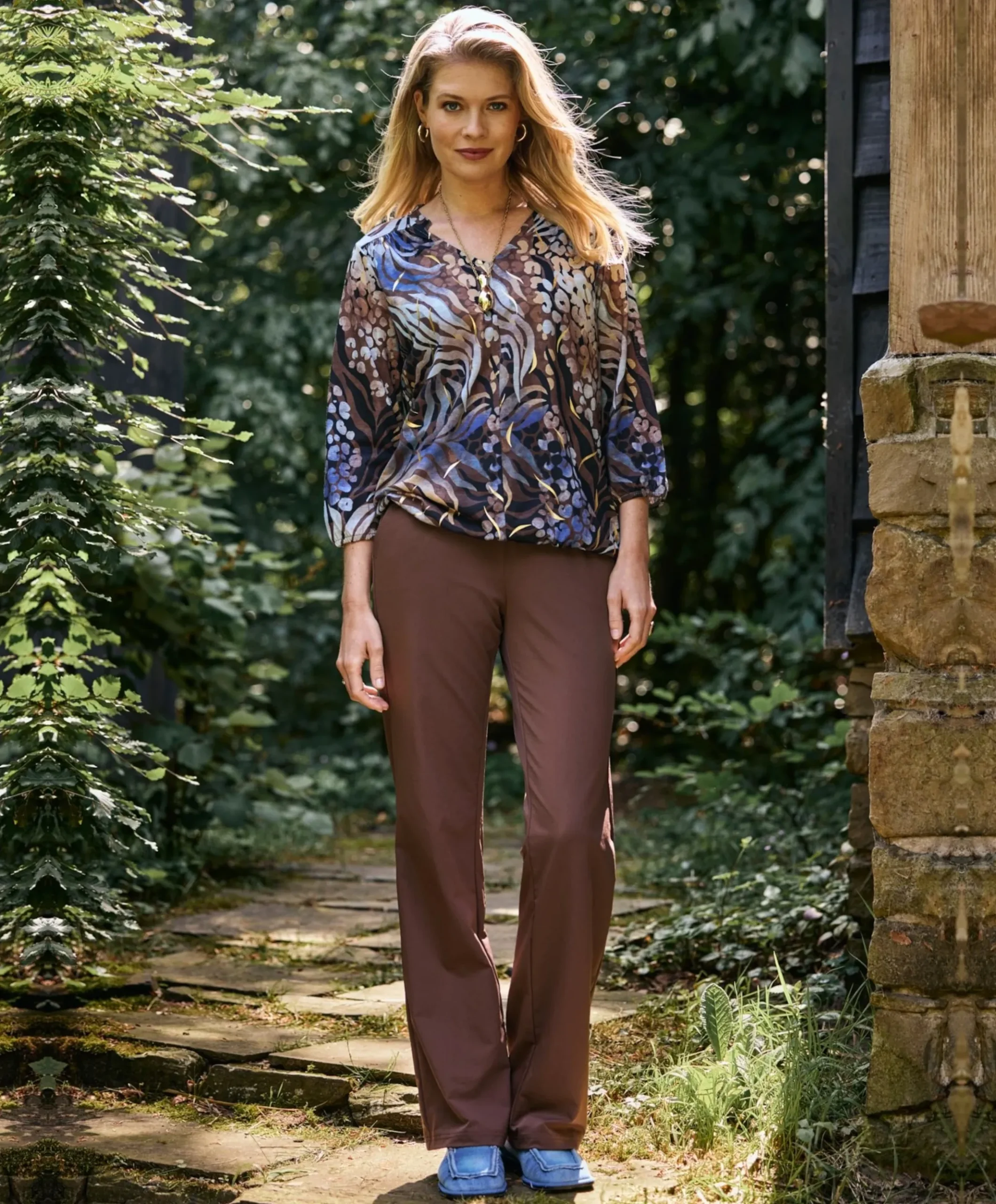 recht TRAVEL dames broek bruin