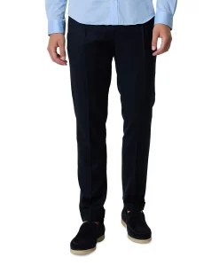 Retrolong heren pantalon blauw