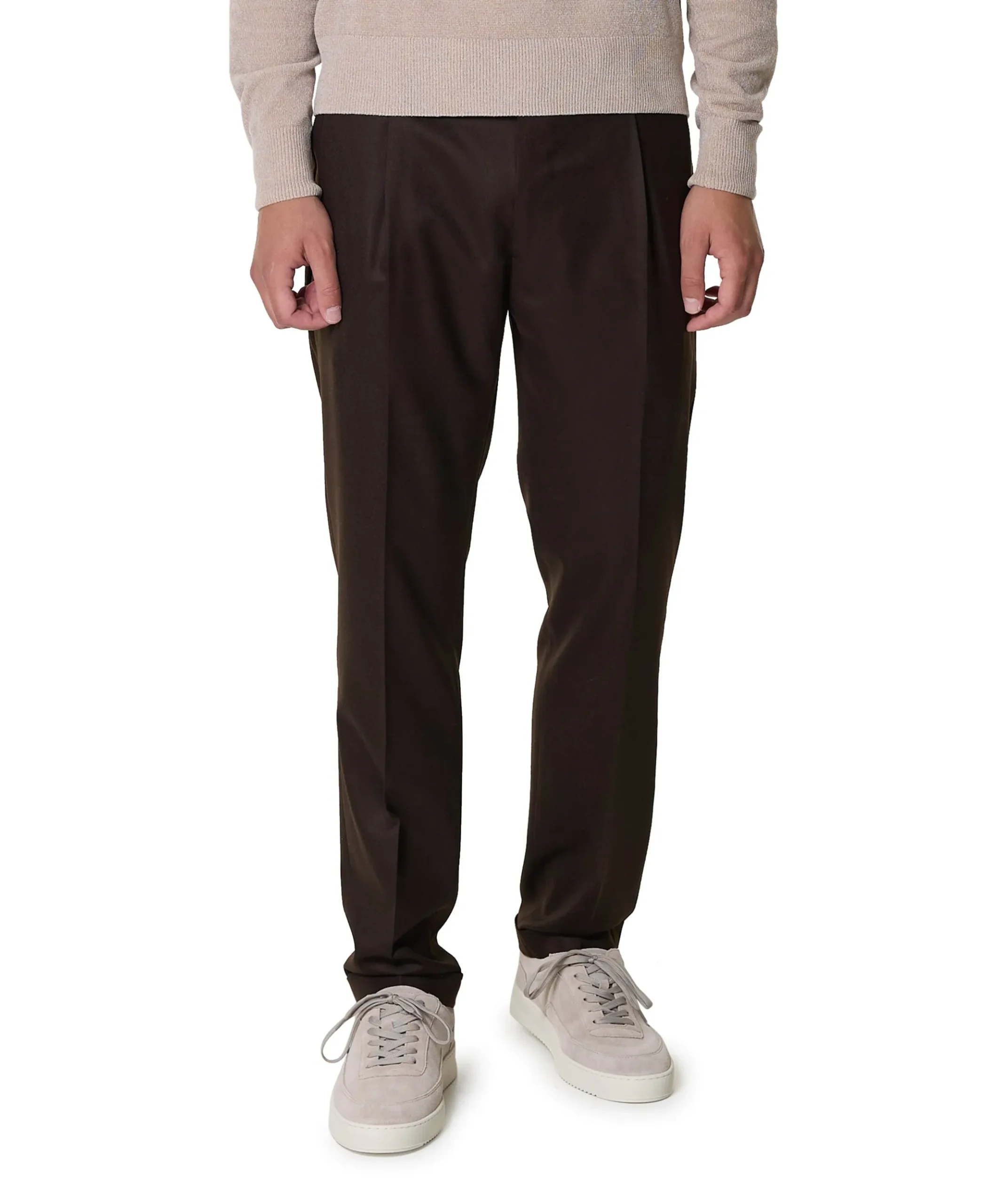 Retrolong heren pantalon bruin