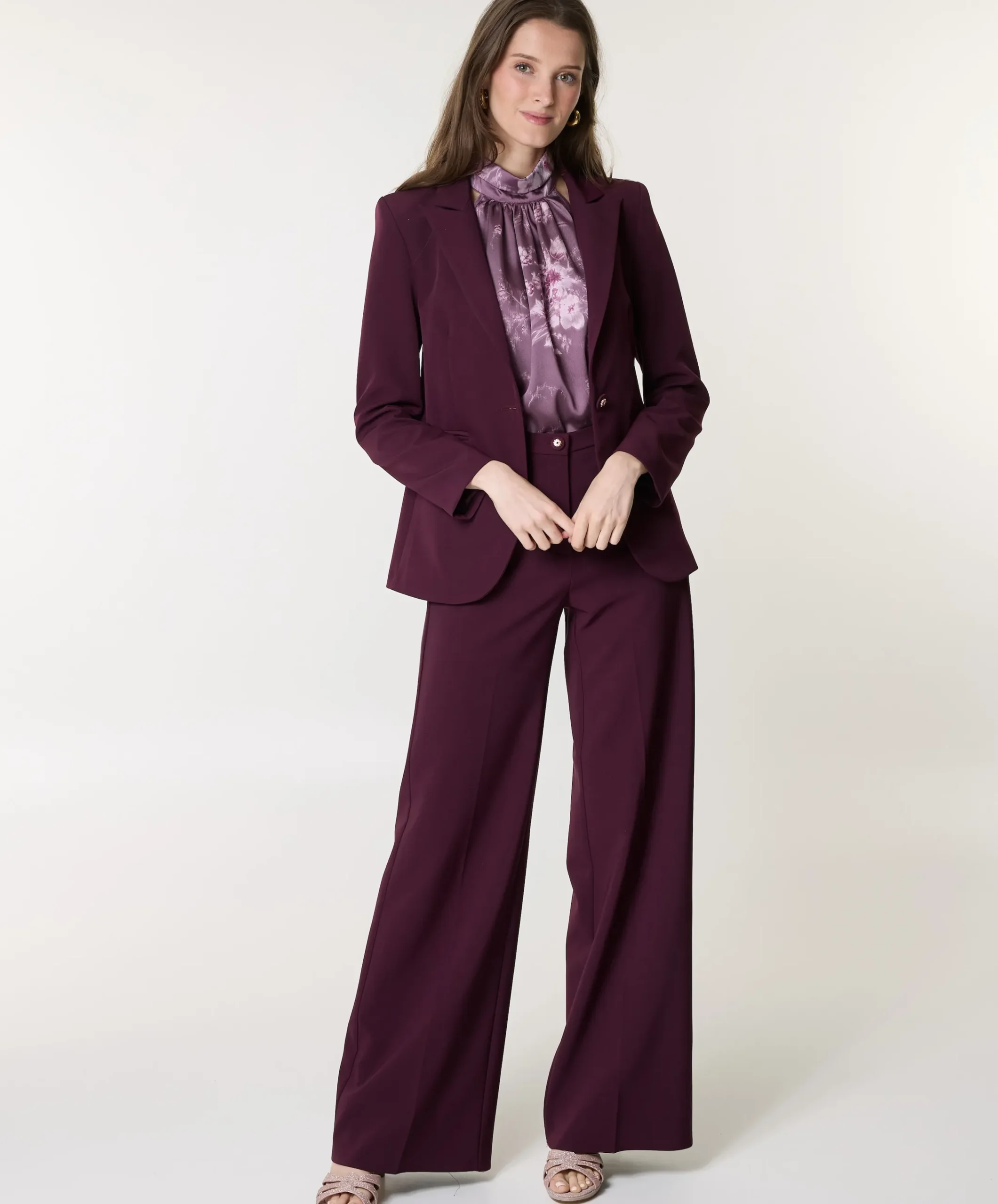 REWI 4.950.0001-B - dames broek bordeaux
