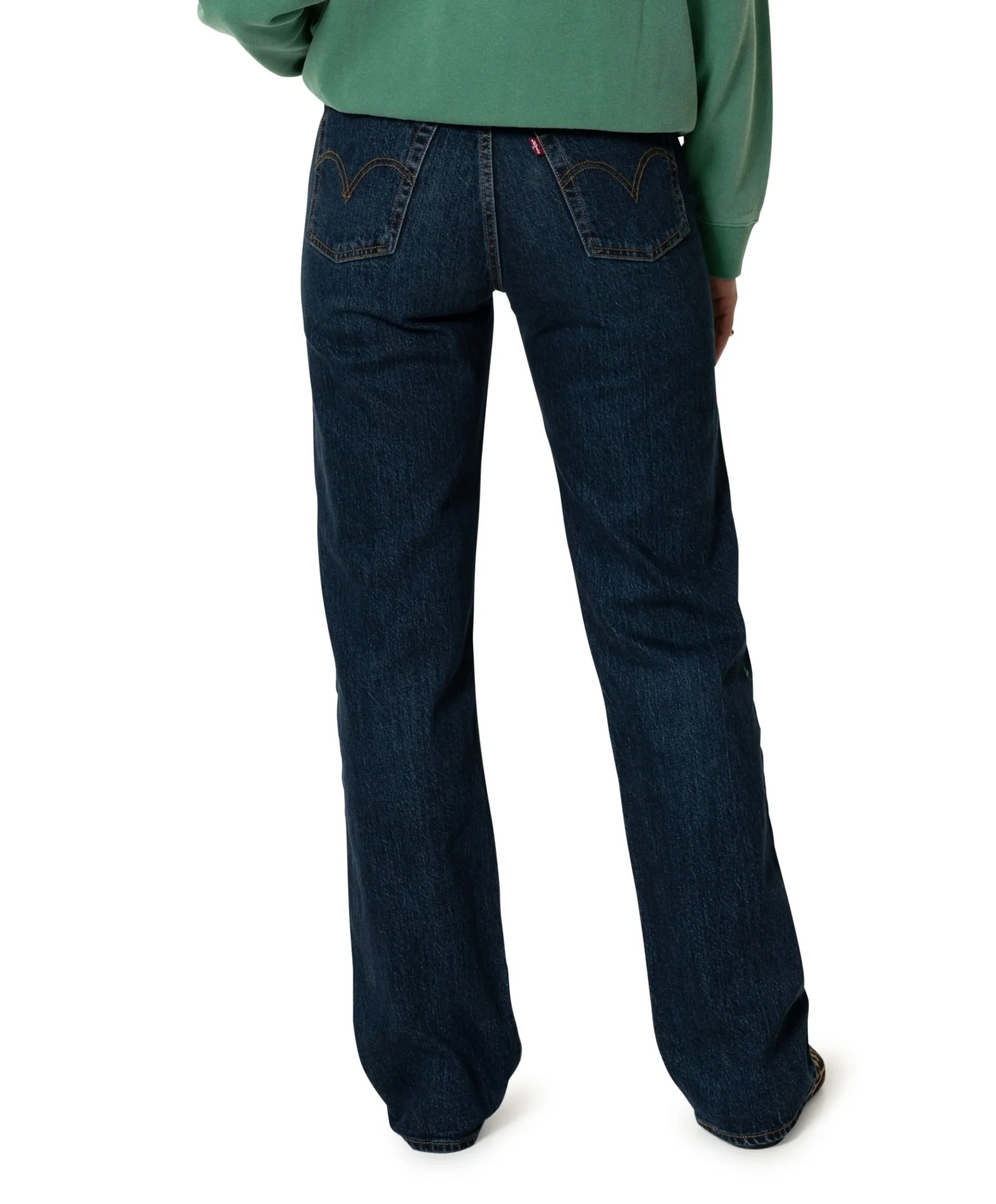 Ribcage full length dames jeans blauw