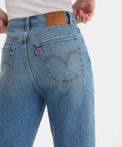 Ribcage full length dames jeans blauw
