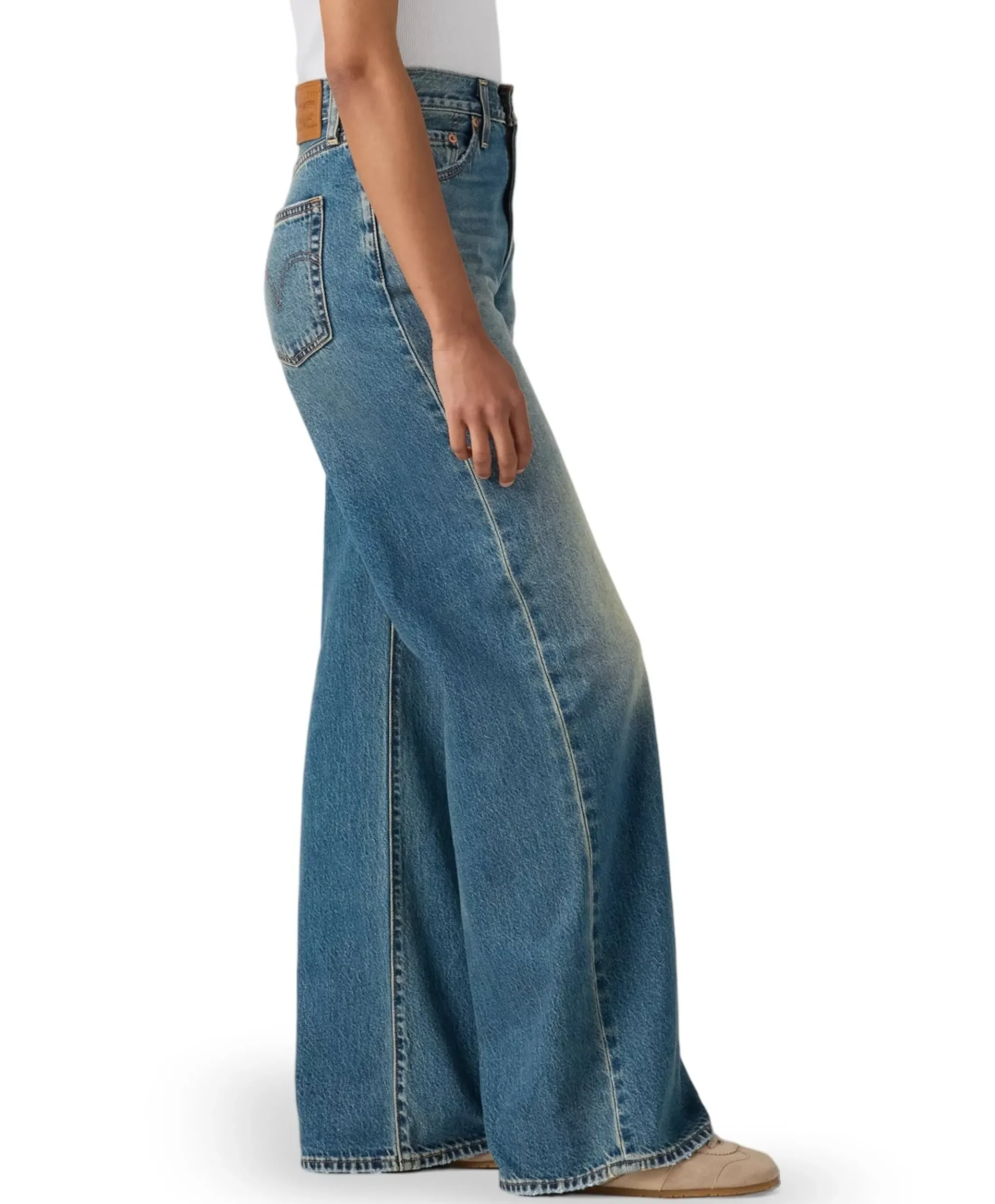 RIBCAGE WIDE LEG H223 COUNTING BILLS dames jeans blauw