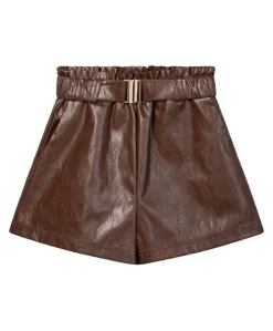 RIKKI PU CO 621 G meisjes korte broek bruin