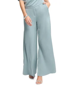 Satinhose mit weitem Bein und franz dames pantalon blauw
