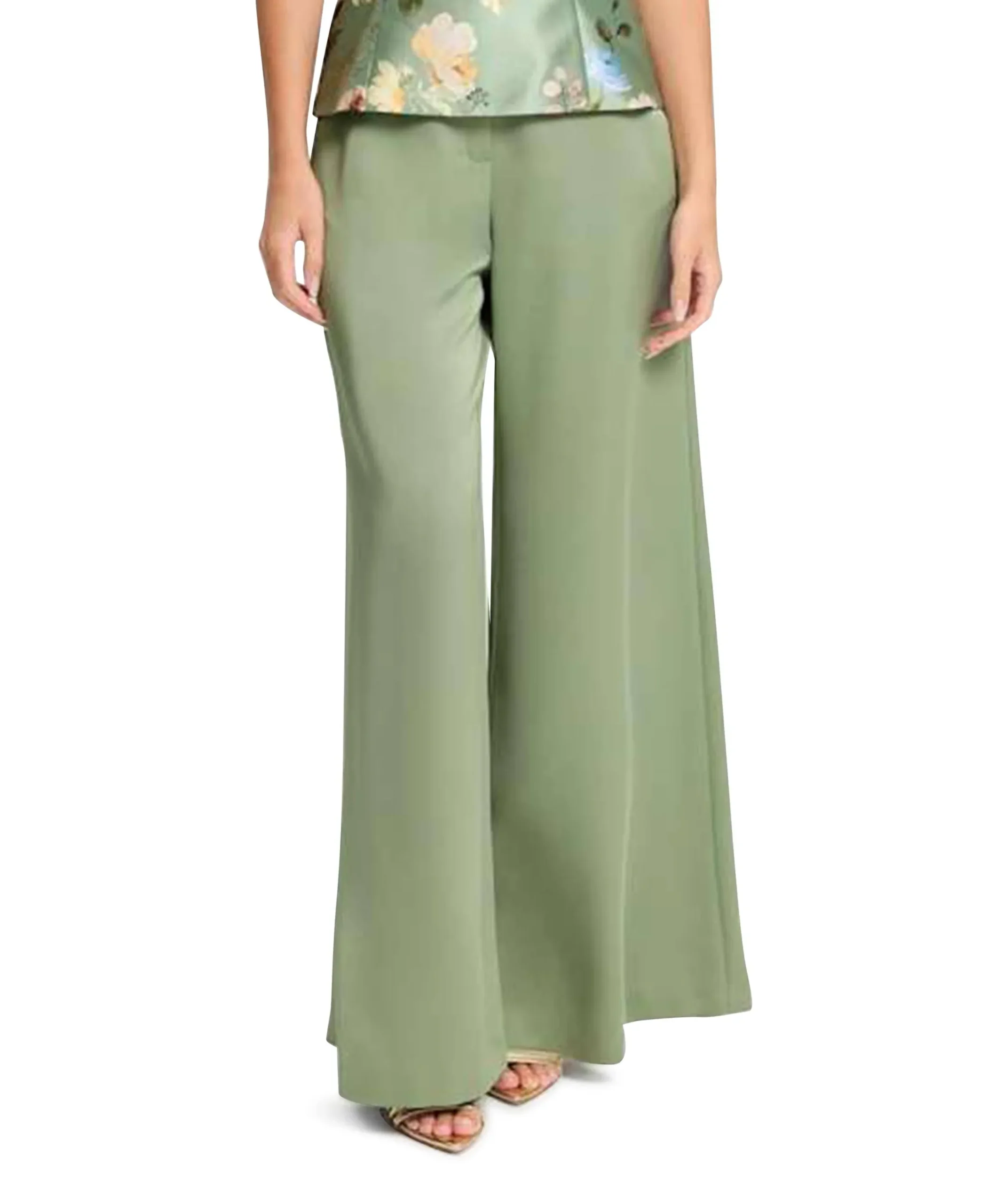 Satinhose mit weitem Bein und franz dames pantalon groen