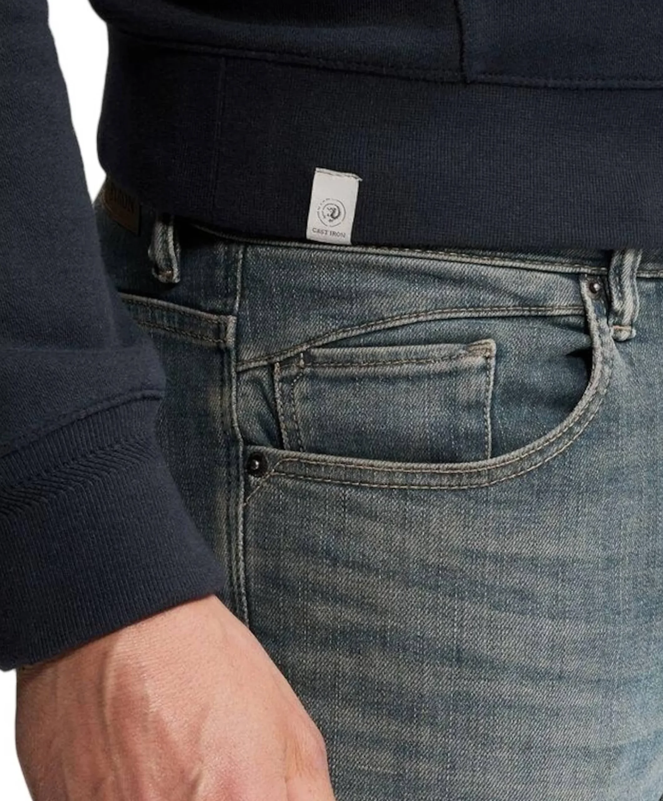 SHIFTBACK TAPERED NIGHT COAL BLACK heren jeans groen