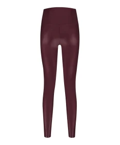 Shine Leggings High Waistband dames tights bordeaux
