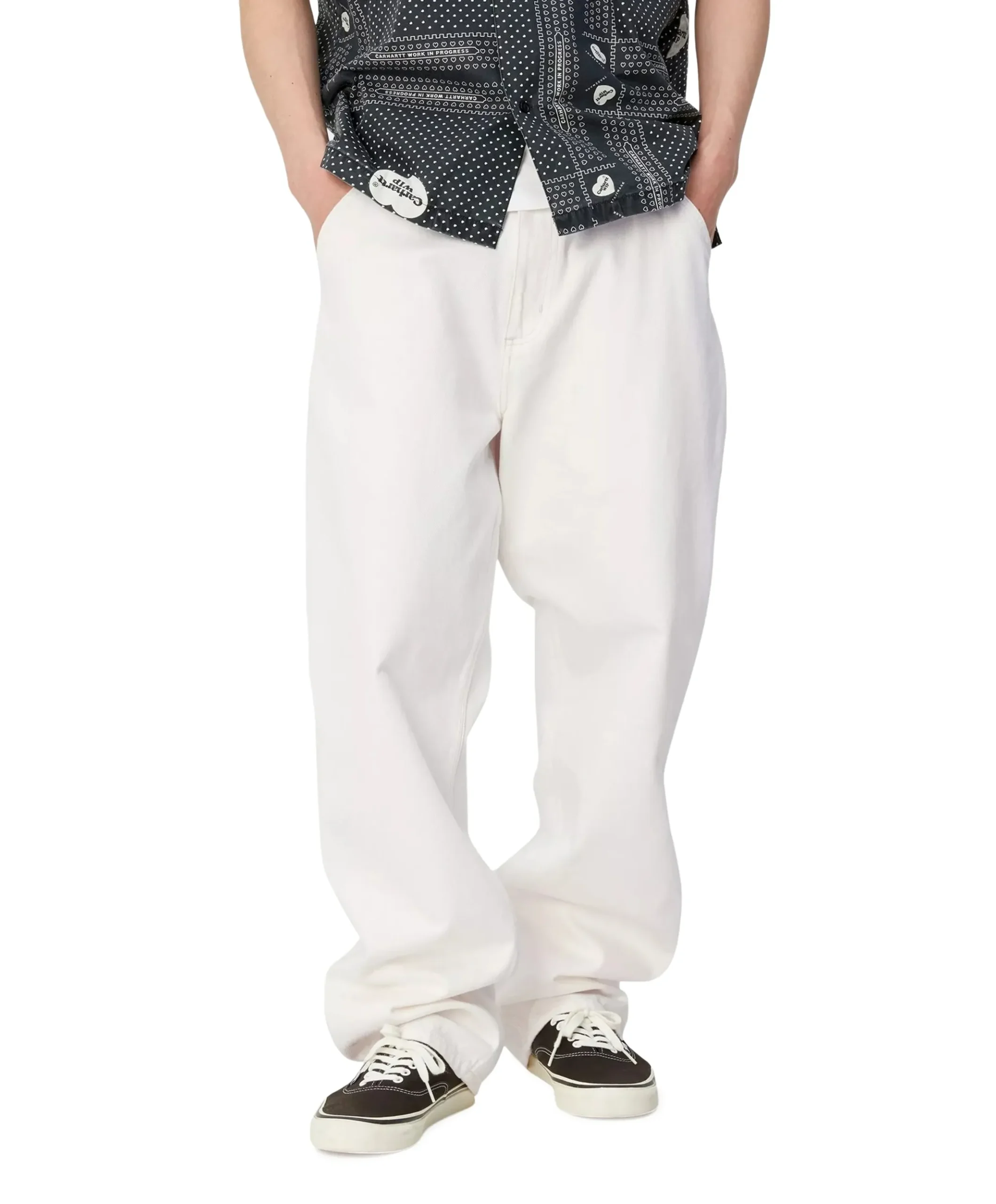 Single Knee Pant Cotton Smith Denim heren jeans ecru