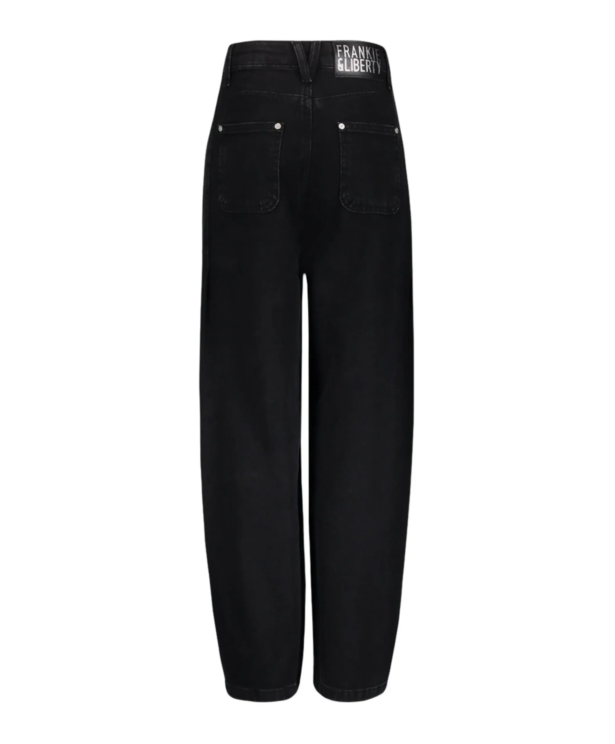 Skater Barrel Leg meisjes jeans zwart