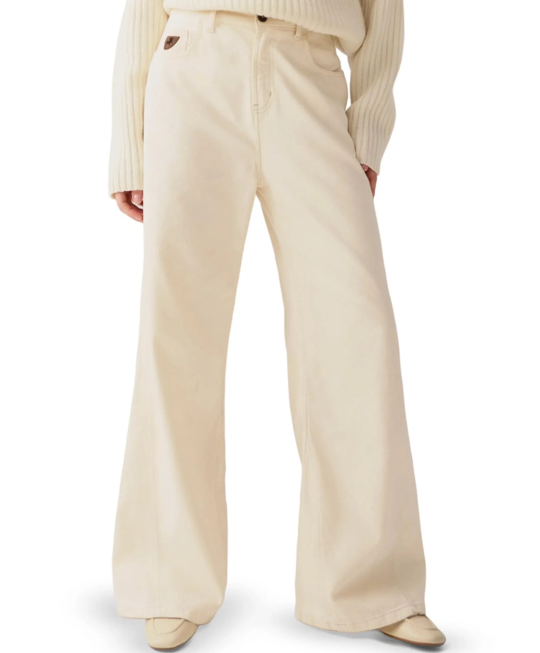 Skater Flare 8087 Ecru Wool dames jeans ecru