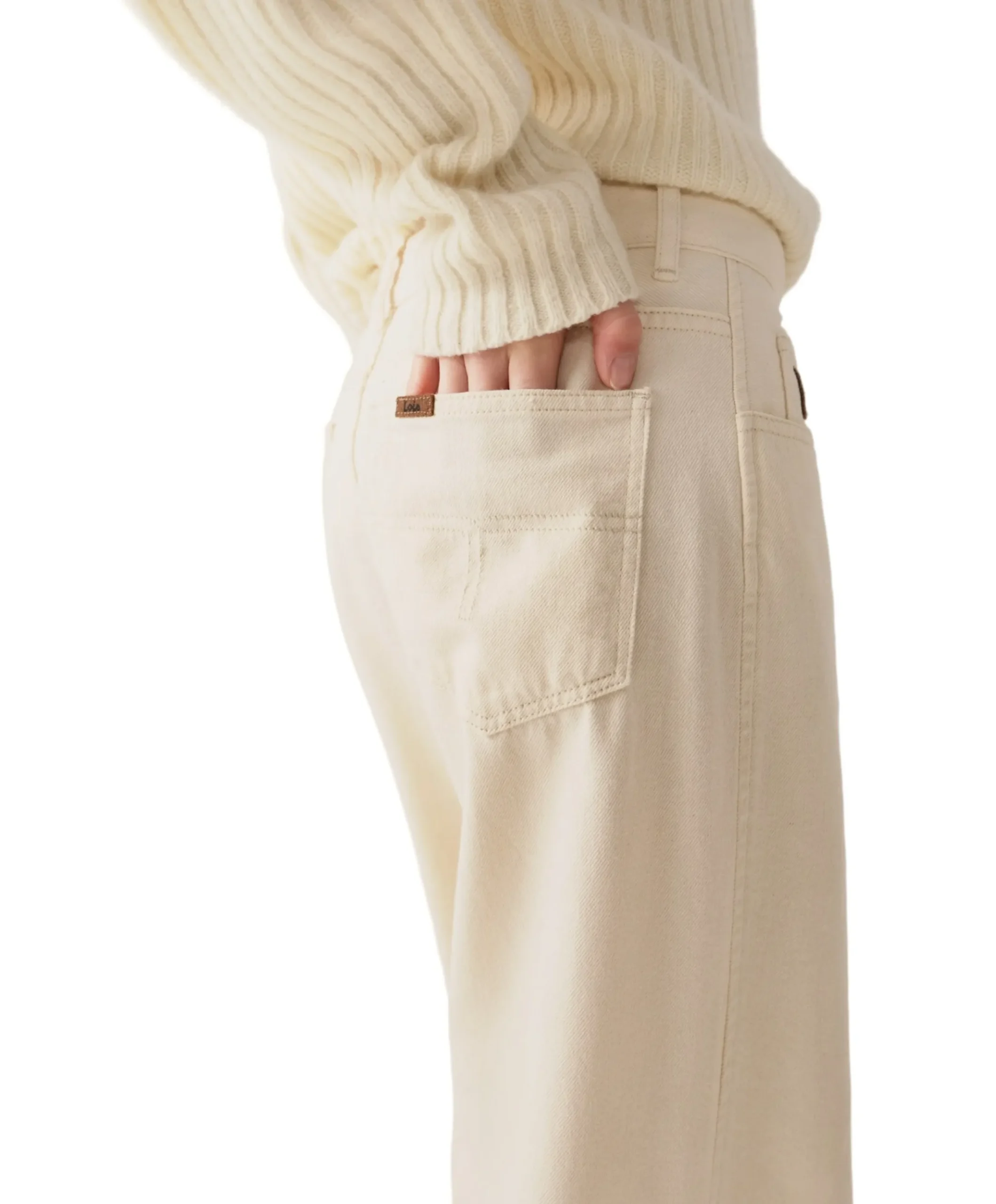 Skater Flare 8087 Ecru Wool dames jeans ecru