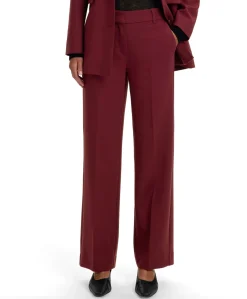 SLFRITA MW WIDE PANT MEL NOOS dames broek bordeaux