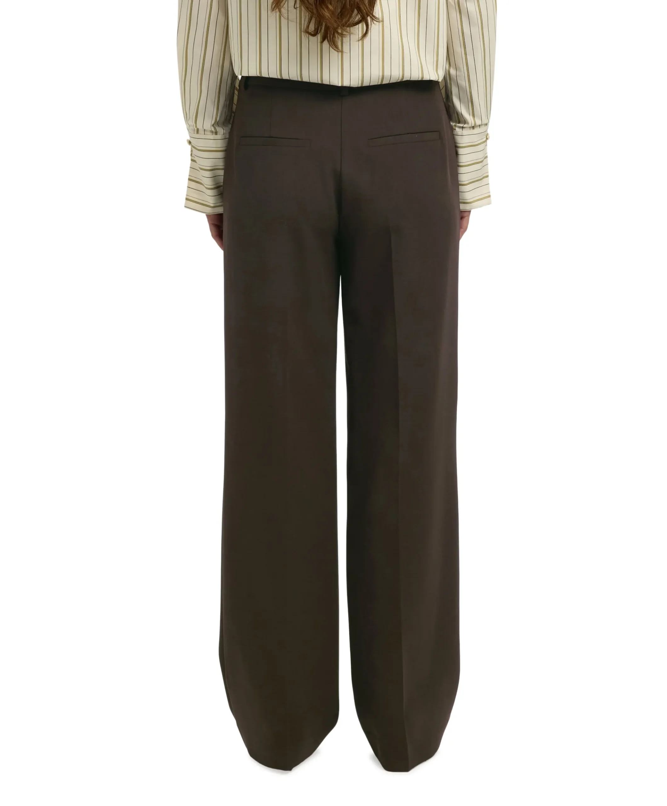 SLFRITA MW WIDE PANT MEL NOOS dames broek bruin