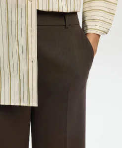 SLFRITA MW WIDE PANT MEL NOOS dames broek bruin
