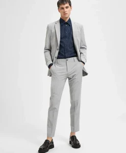 SLHSLIM-LIAM TRS FLEX NOOS heren pantalon grijs