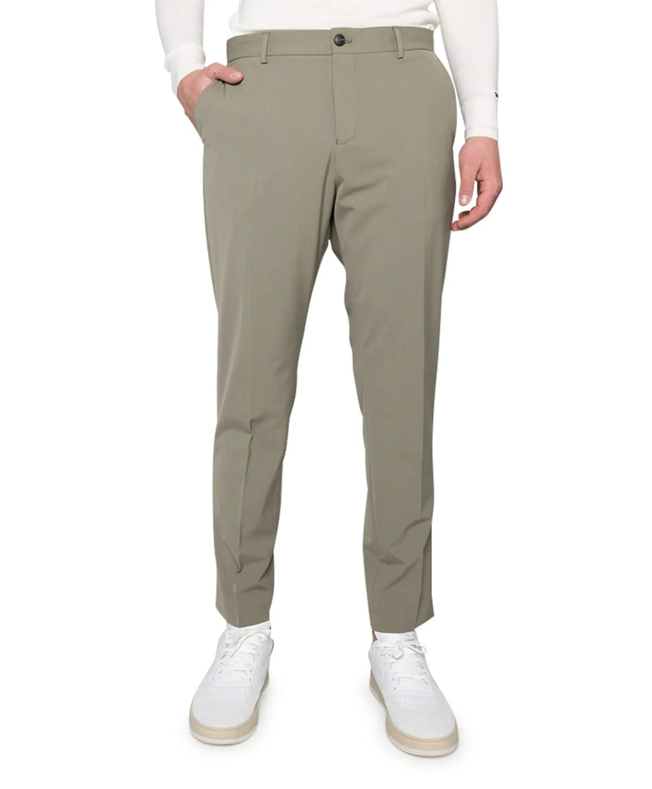 SLHSLIM-LIAM TRS FLEX NOOS heren pantalon groen