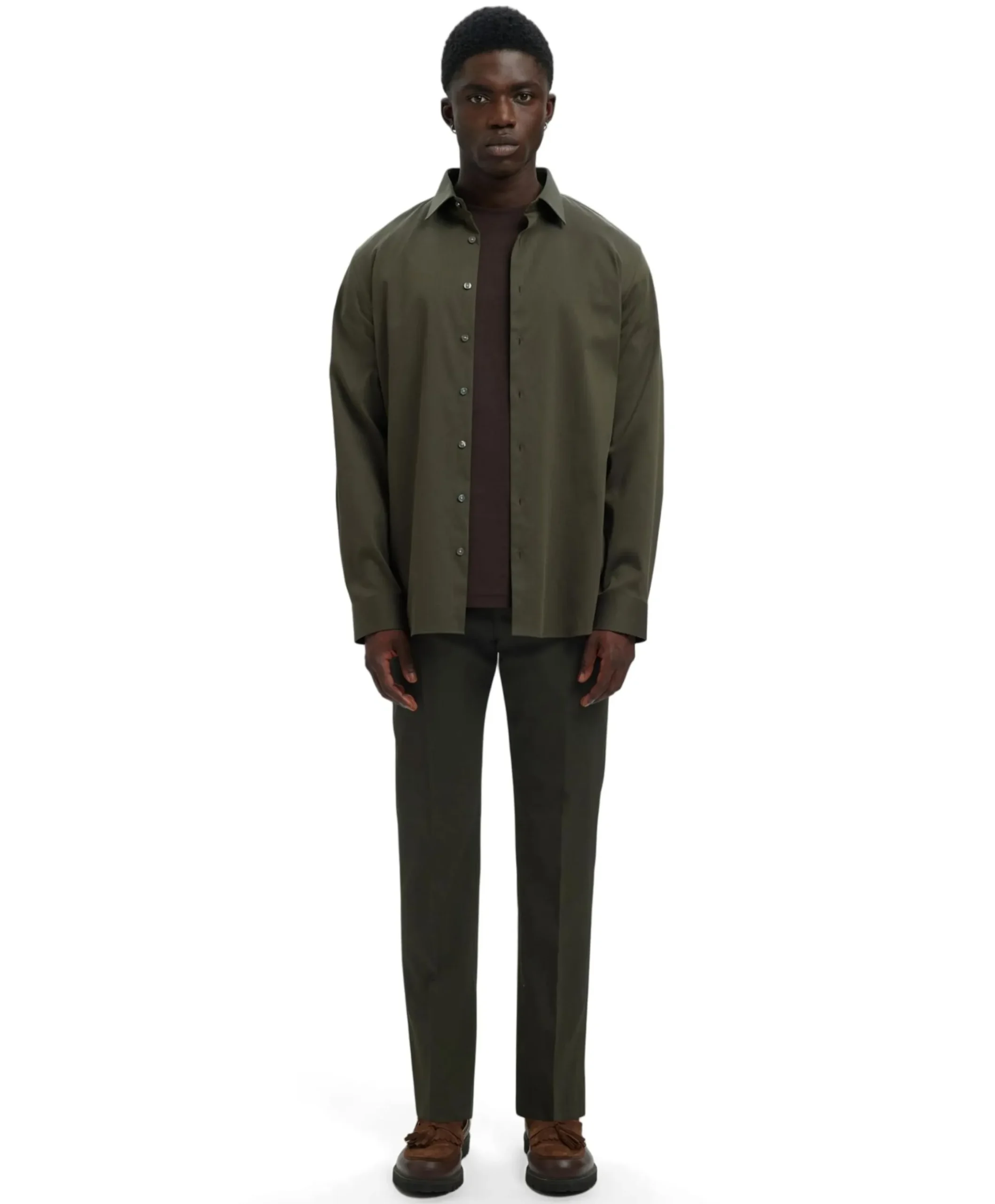 SLHSLIM-NEIL TRS B NOOS heren pantalon groen