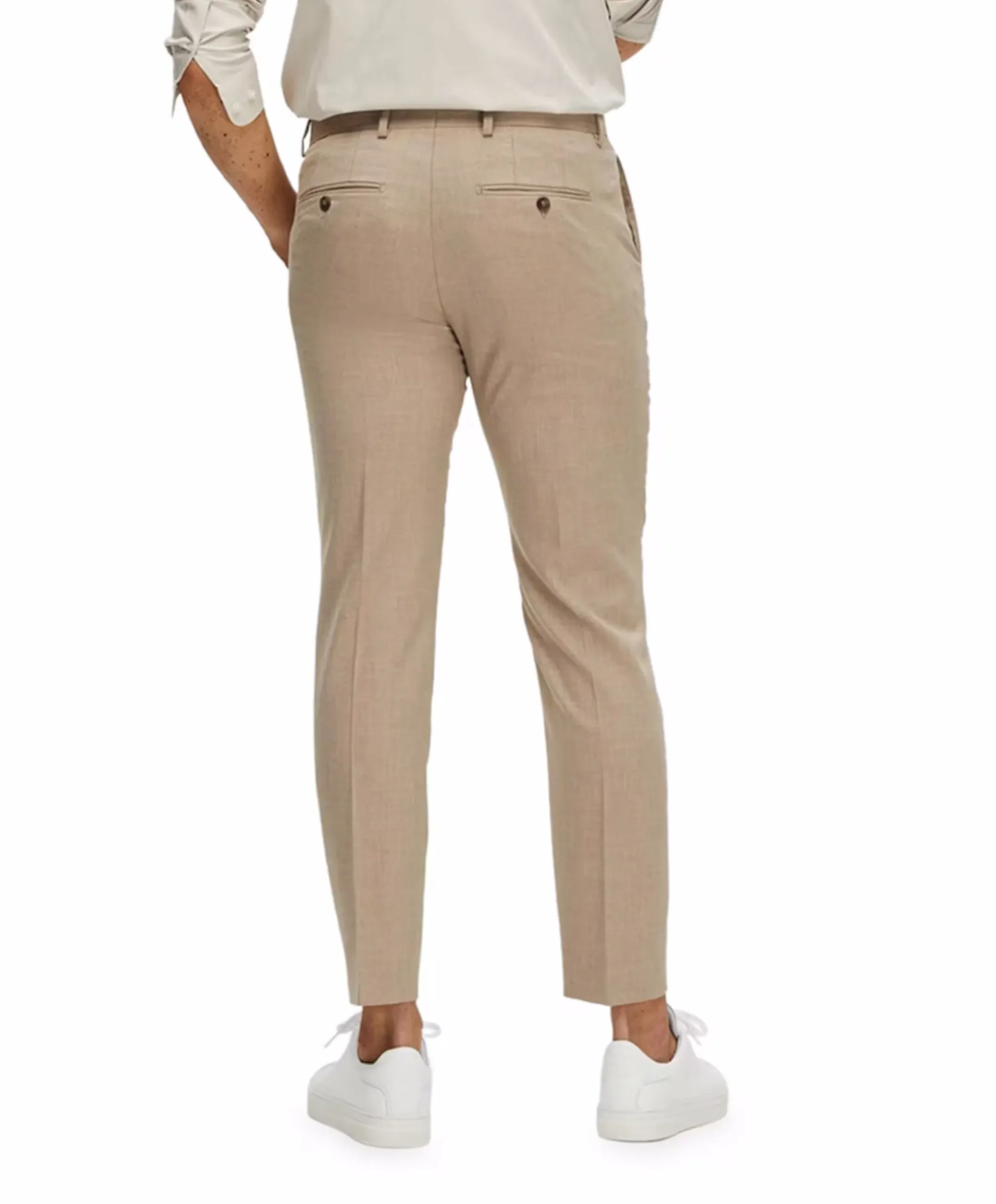 SLHSLIM-NEIL TRS B NOOS heren pantalon beige