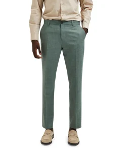 SLHSLIM-OASIS LINEN TRS B NOOS heren pantalon groen