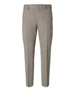 SLHSLIM-OASIS LINEN TRS B NOOS pantalon bruin