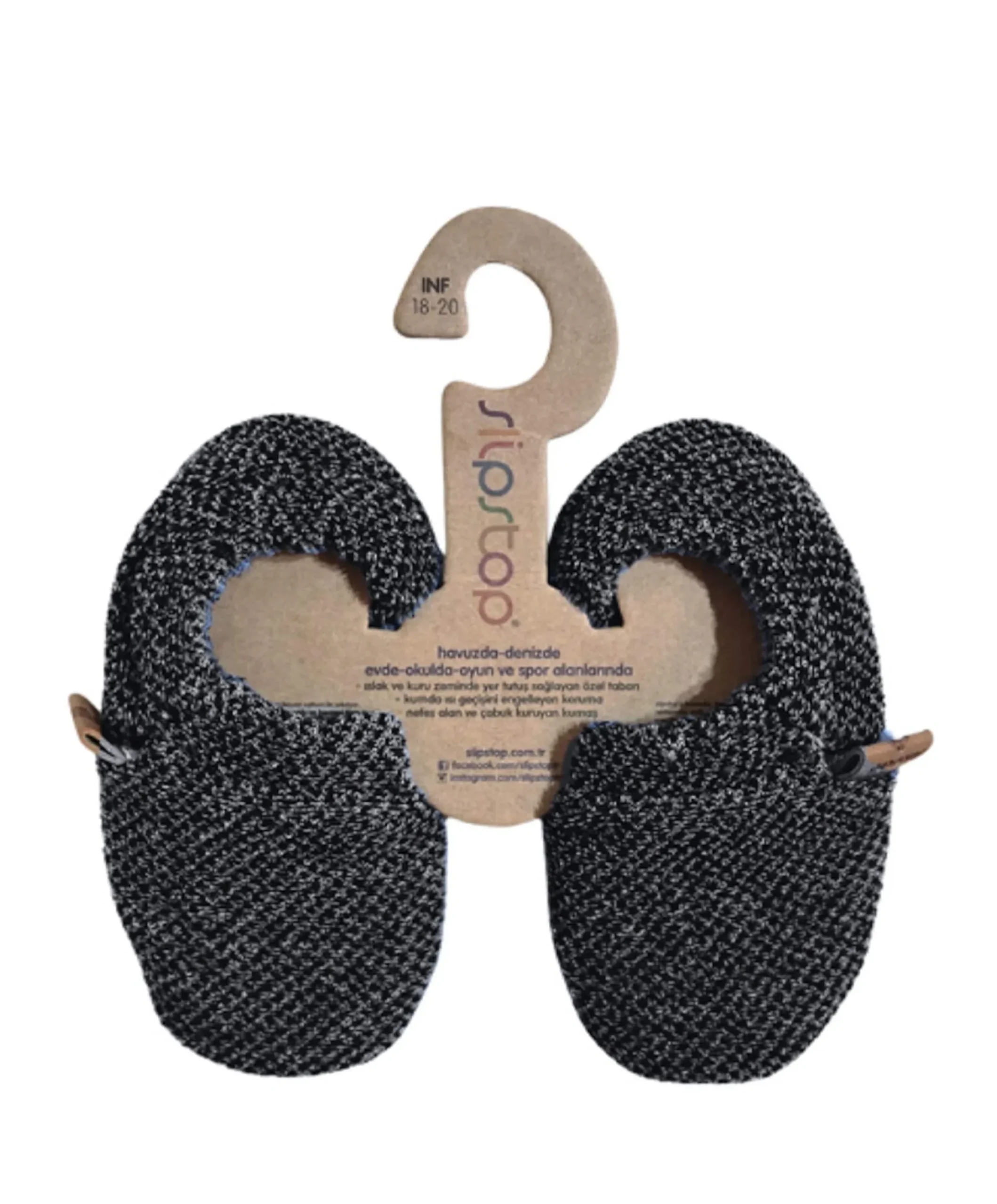 Slipstop booties uniseks pantoffels grijs